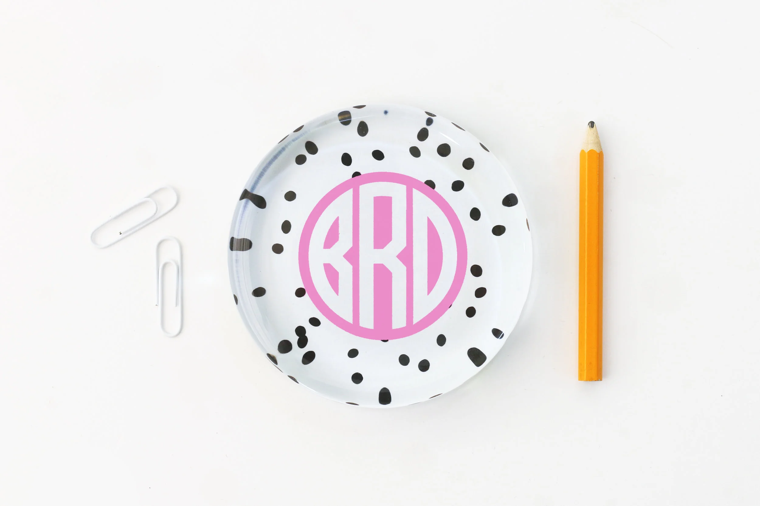 Spotted Monogram Paperweight