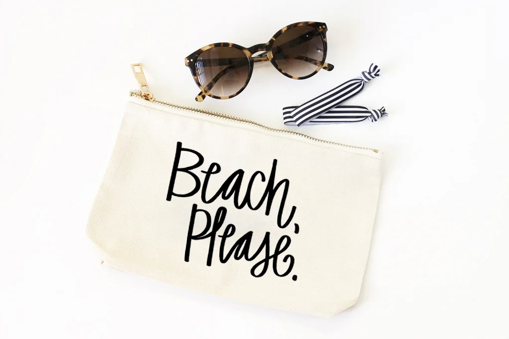 canvas pool bag beach please cosmetic bag