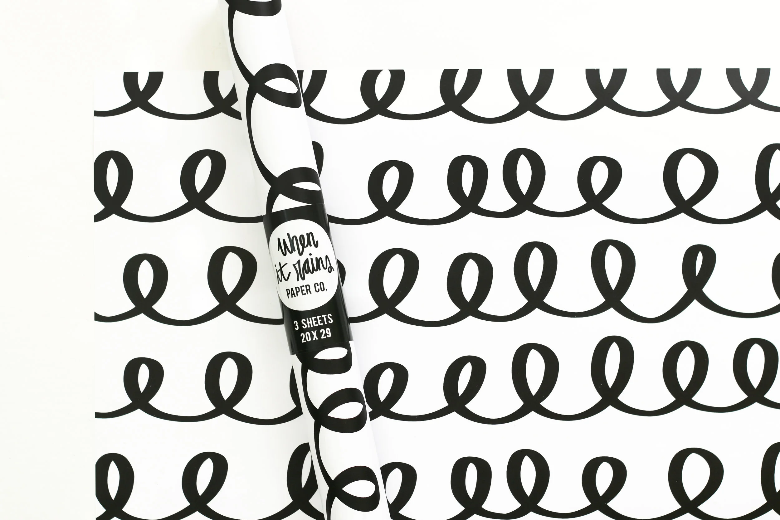 black and white gift wrap