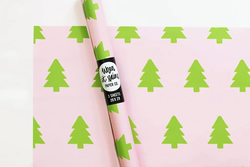 christmas tree wrapping paper