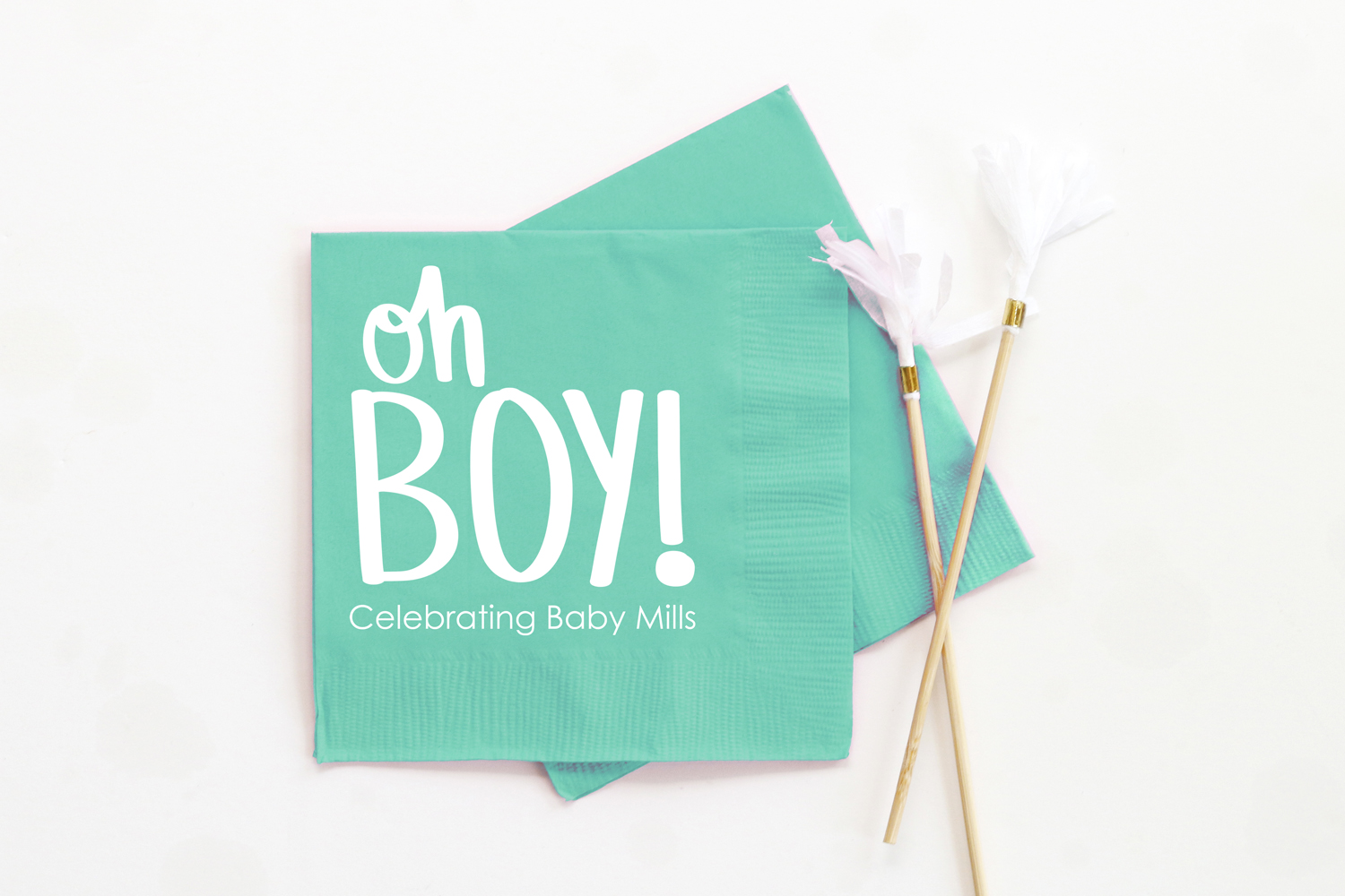 Paper Party Supplies Gender Reveal Set Of 20 Embossed Napkins Baby Shower Napkins Party Dcor