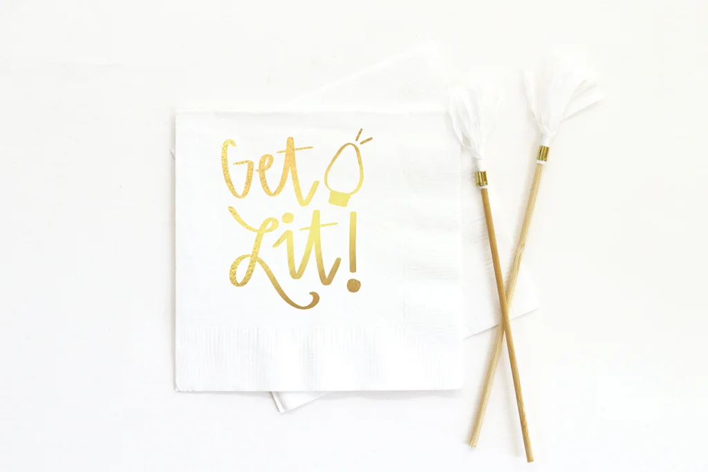 Copy of gold foil napkins
