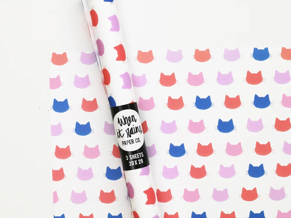 cat pattern gift wrap