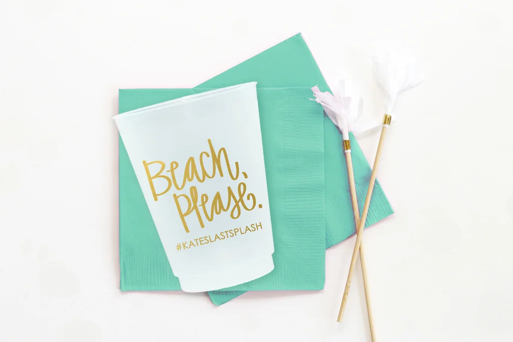 personalized bachelorette party cups beach bachelorette party supplies
