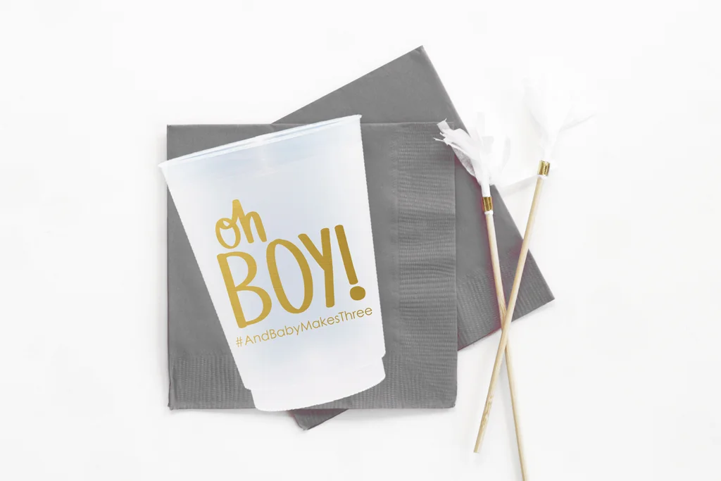 personalized baby shower cups boy baby shower decorations