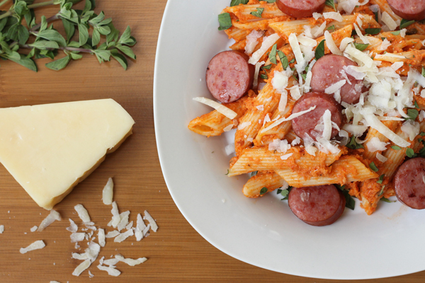 Penne alla Vodka with Kielbasa Recipe