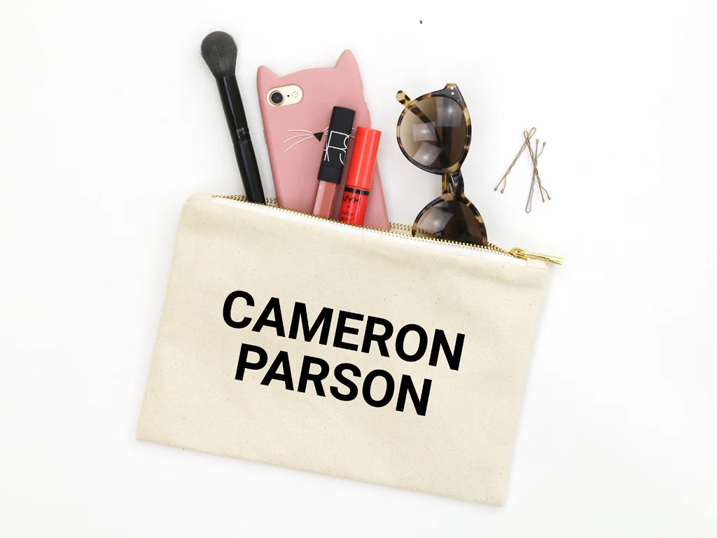 custom printed canvas bag personalized cosmetic bag