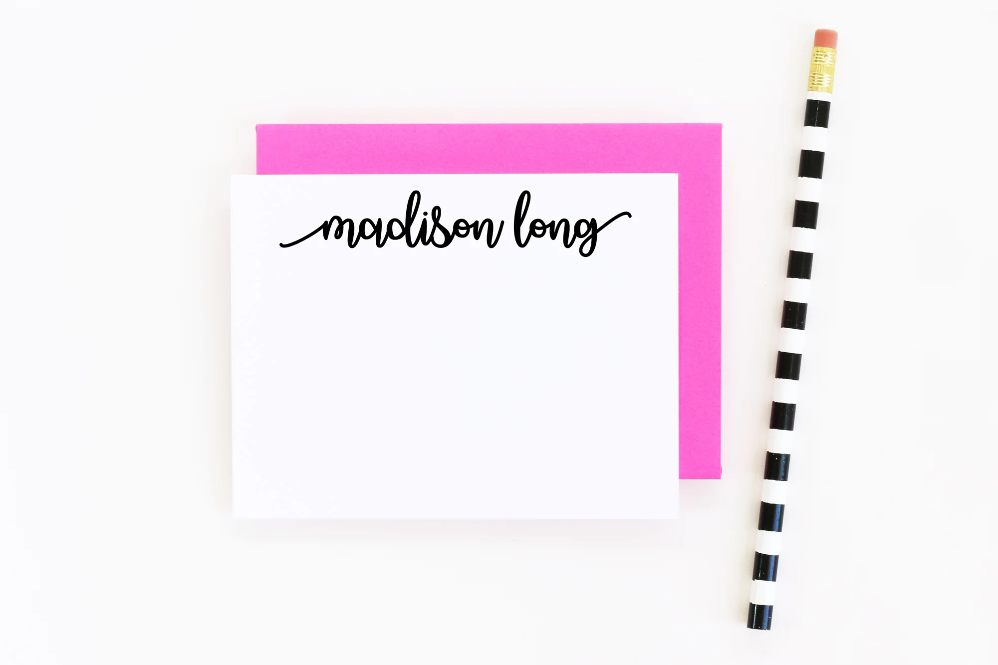 personalized calligraphy stationery girls thank you notes custom note cards