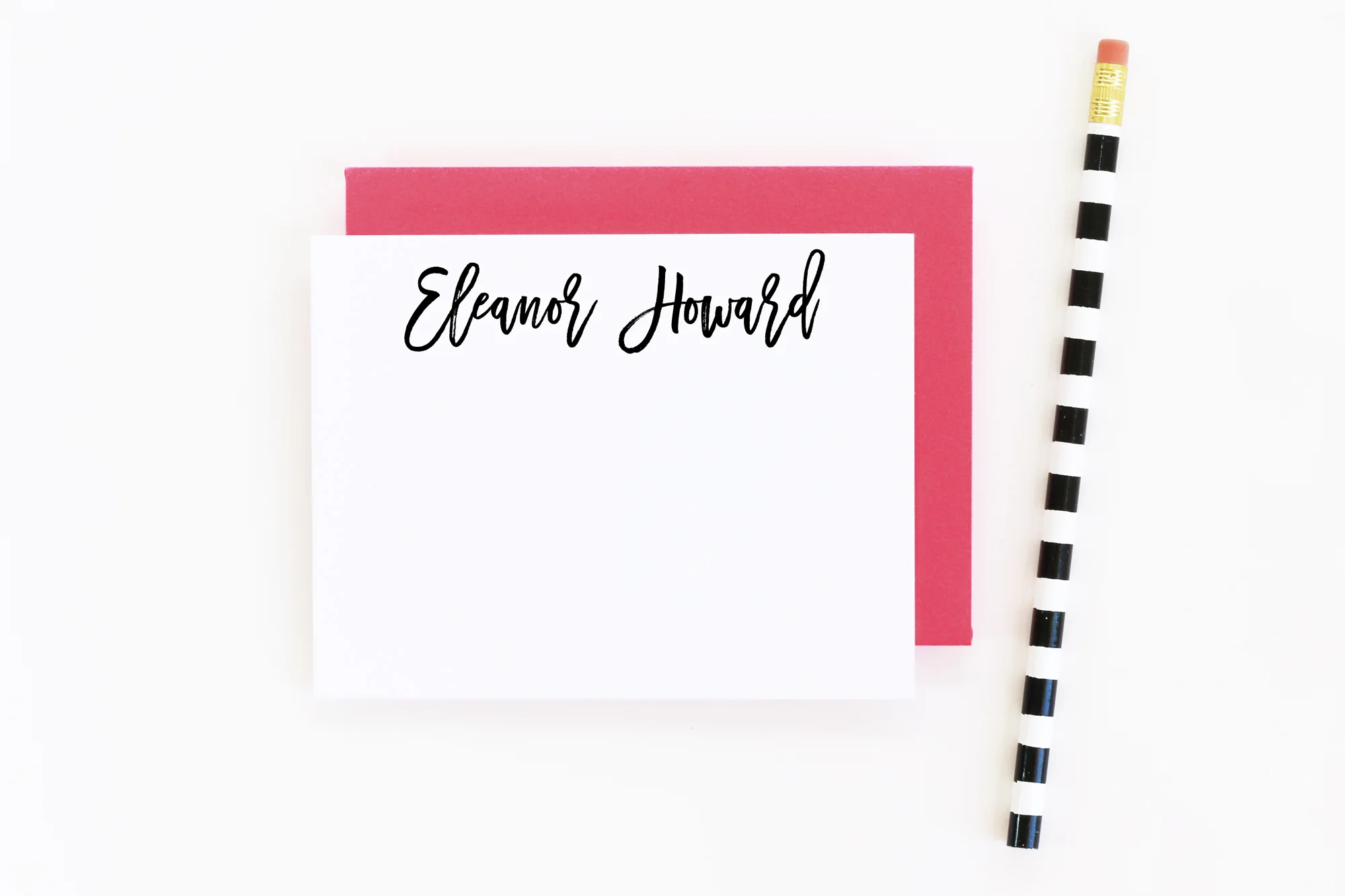 personalized women's stationery flat note cards