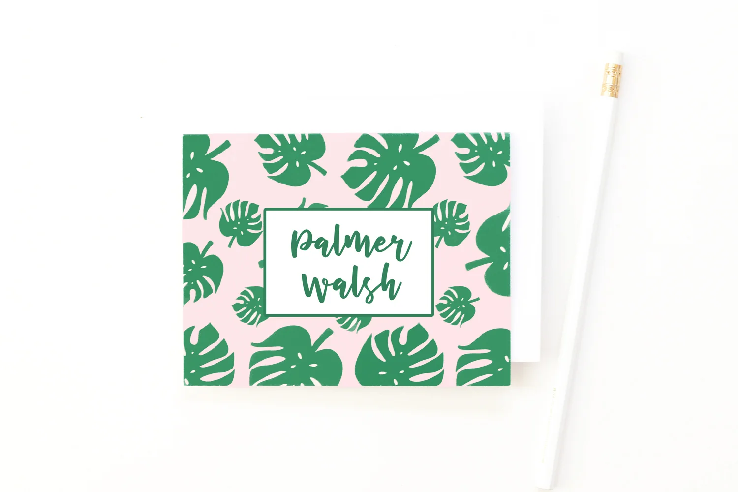 Personalized Women's Stationery Set - Leaves