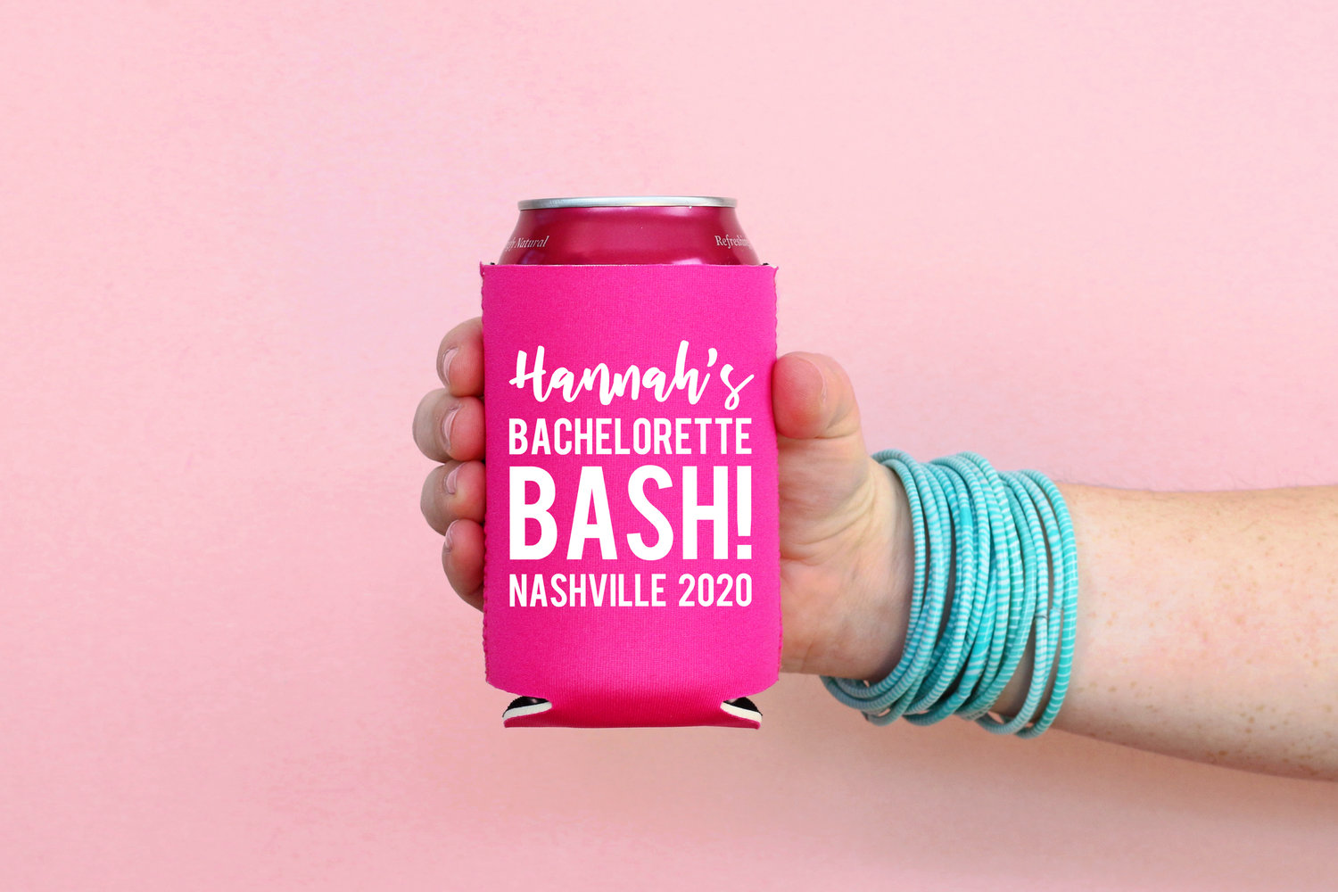 Bachelorette Party Pink Flask - Personalized bachelorette party
