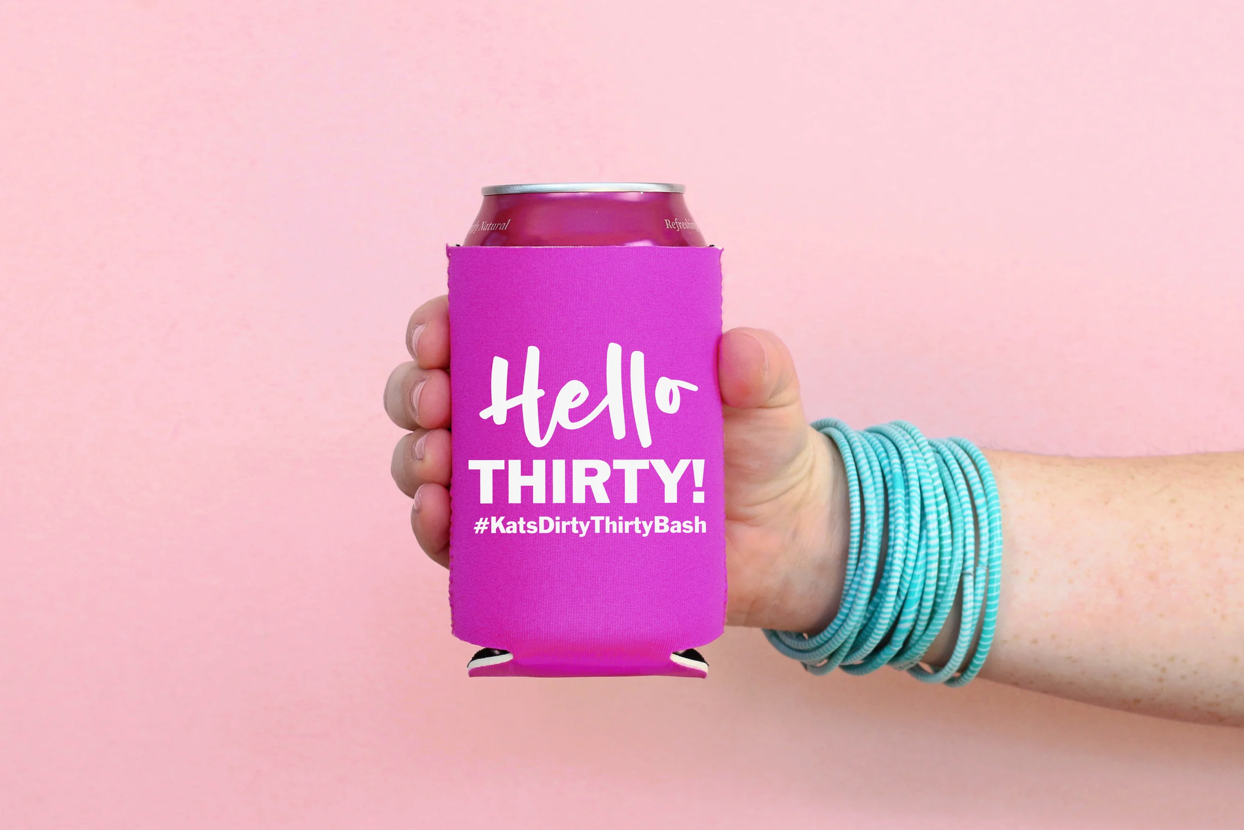 30th birthday koozie personalized can cooler 30th birthday party favors