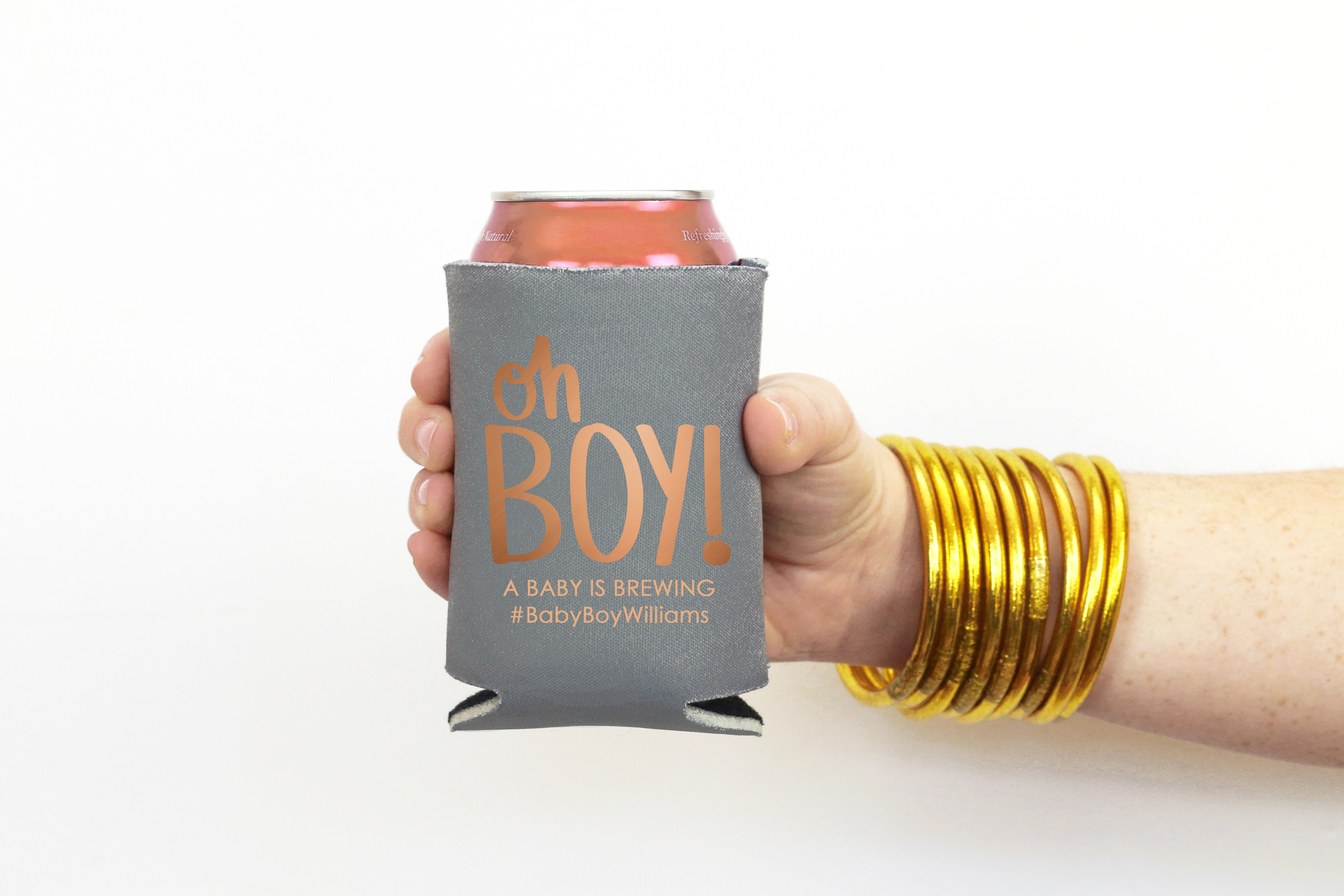 baby shower koozie favors