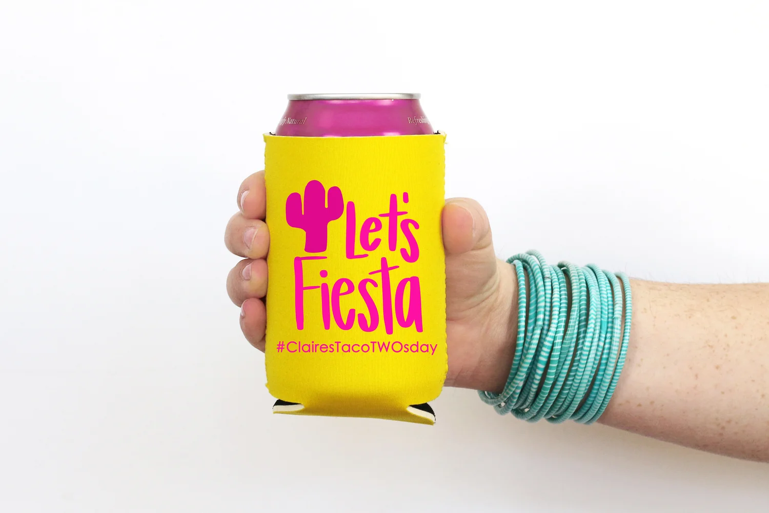Lets Fiesta Birthday Party Personalized Can Cooler — When it