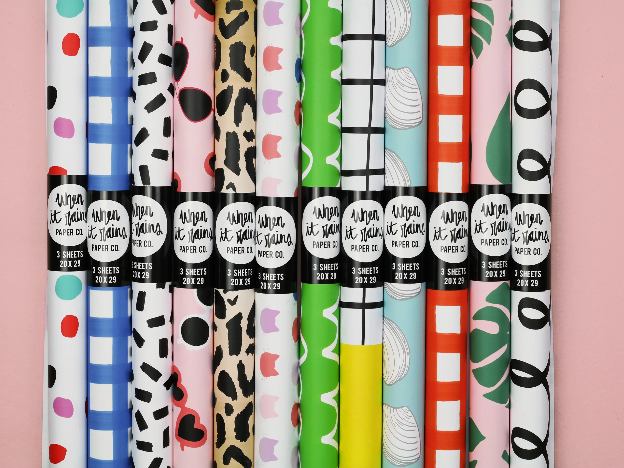 bright colorful fun birthday wrapping paper