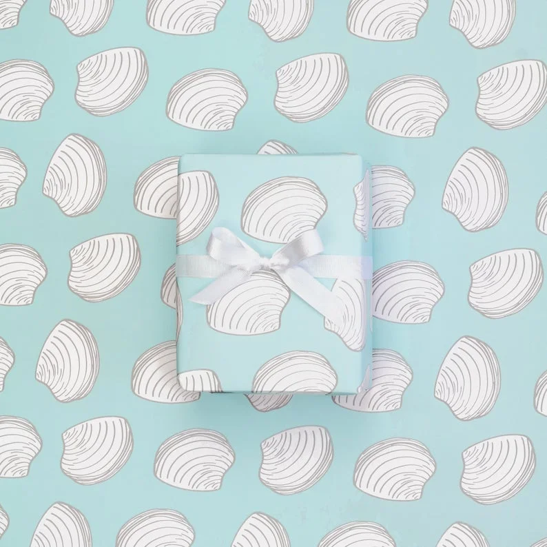 beach wrapping paper sheets