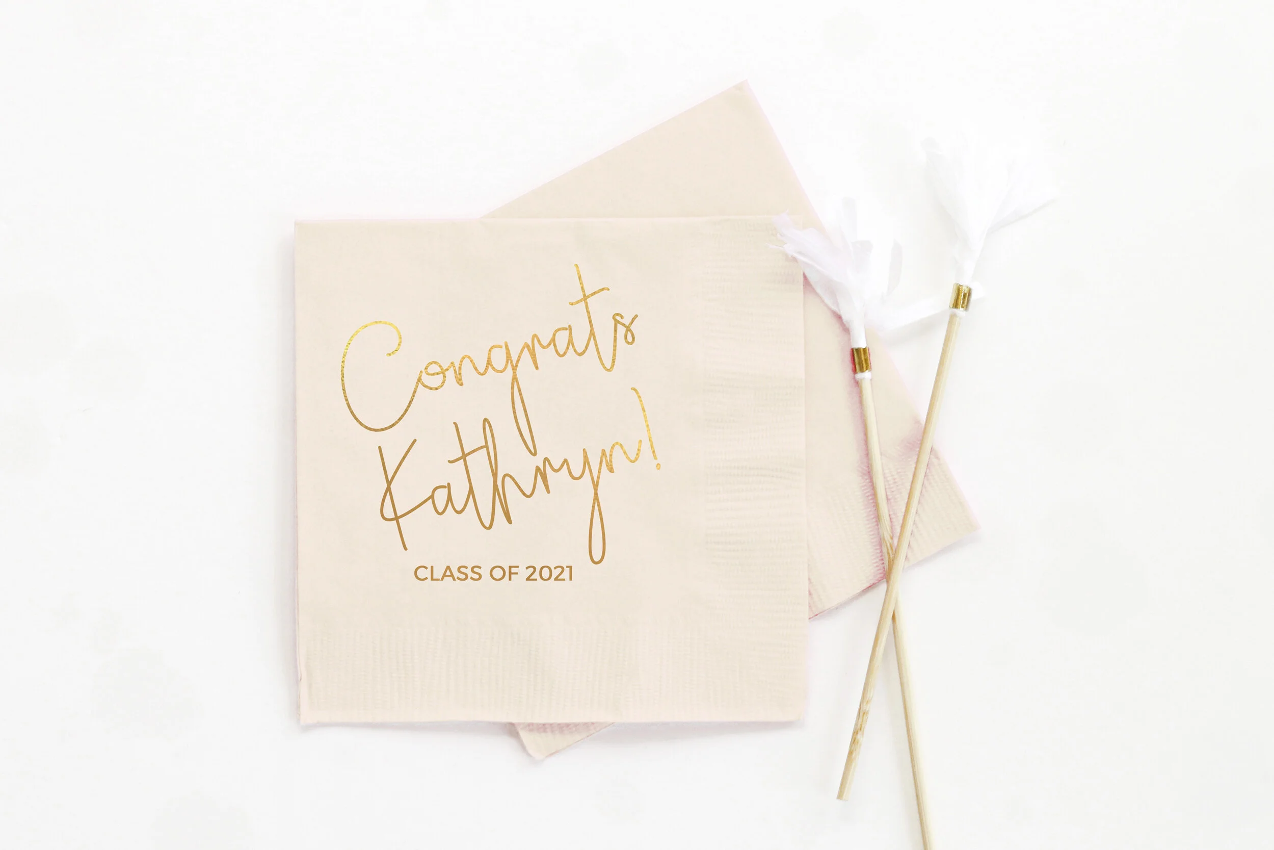 Personalized Graduation Napkins — When it Rains Paper Co. Colorful