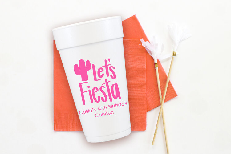 Personalized Foam Cups — When it Rains Paper Co.  Colorful and fun paper  goods, office supplies, and personalized gifts.