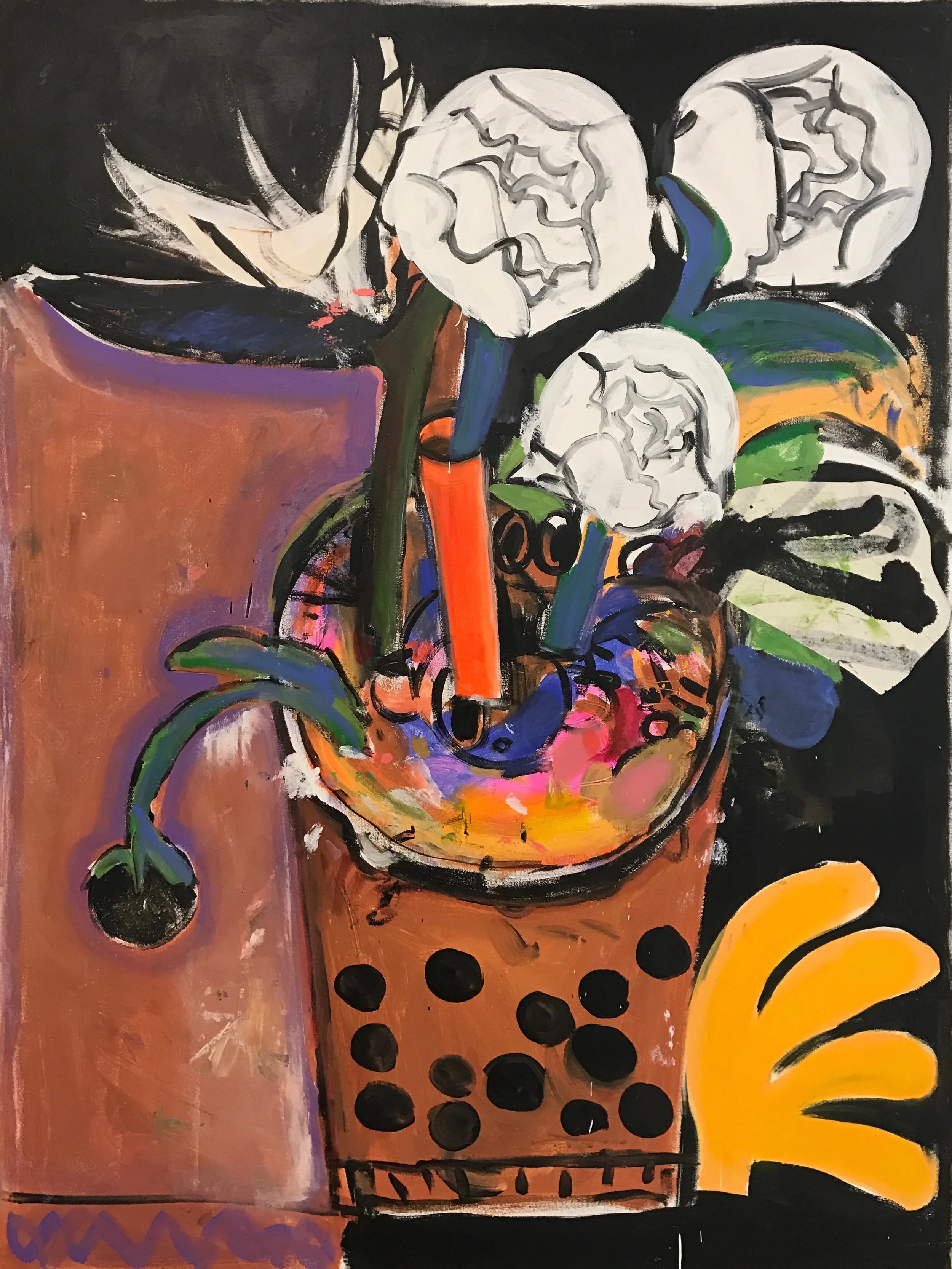 Tessar Lo / A Matter Of Taste / 2017 / Mixed media on canvas / 48 x 36 inches