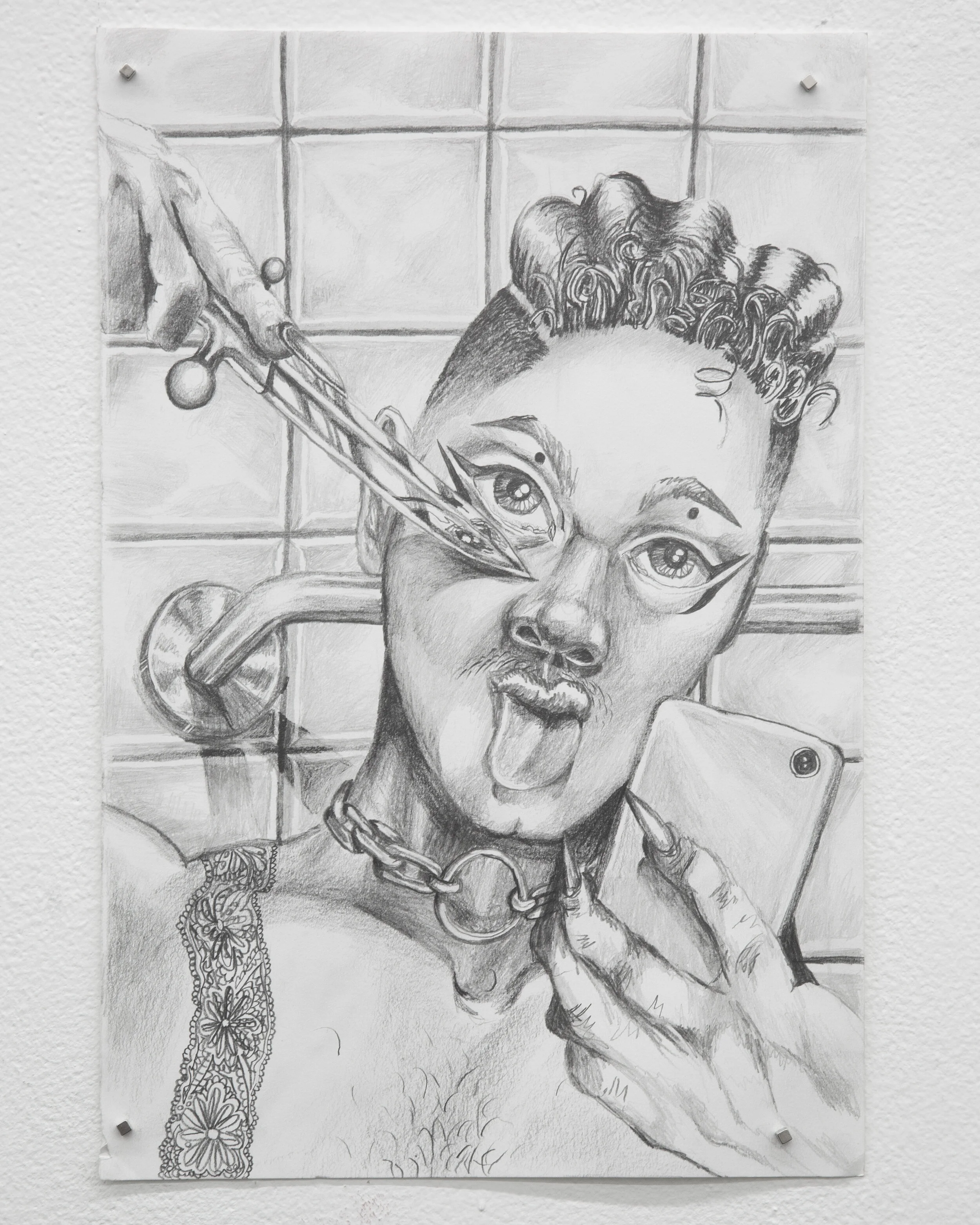 Juan Arango Palacios, Tusa Matada, Nunca Jamás Despreciada, 12 x 18 Inches Graphite on paper, 2021 