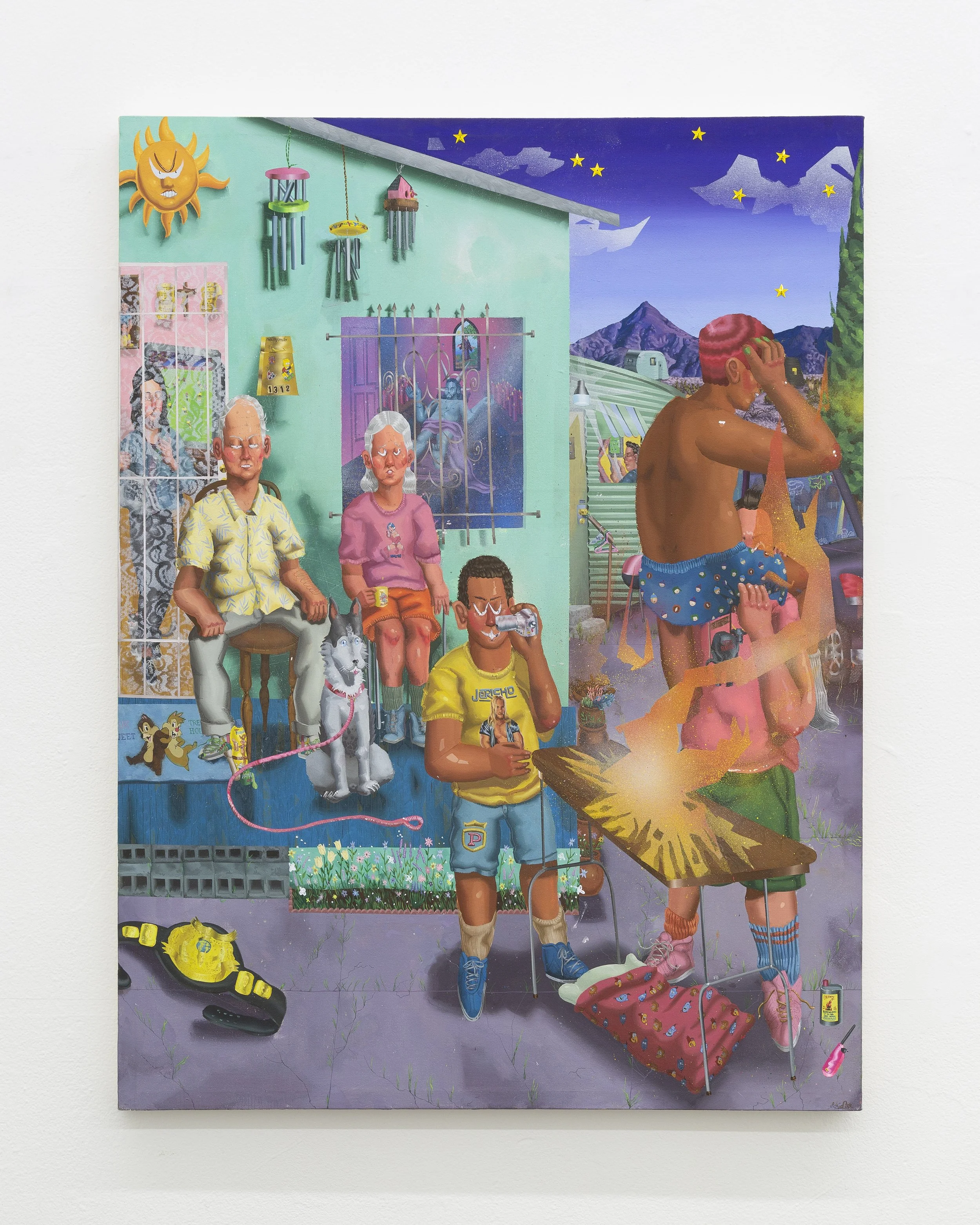   Sickid ,  Untitled 1 , 46 x 38 Inches, Mixed Media on canvas, 2022.    