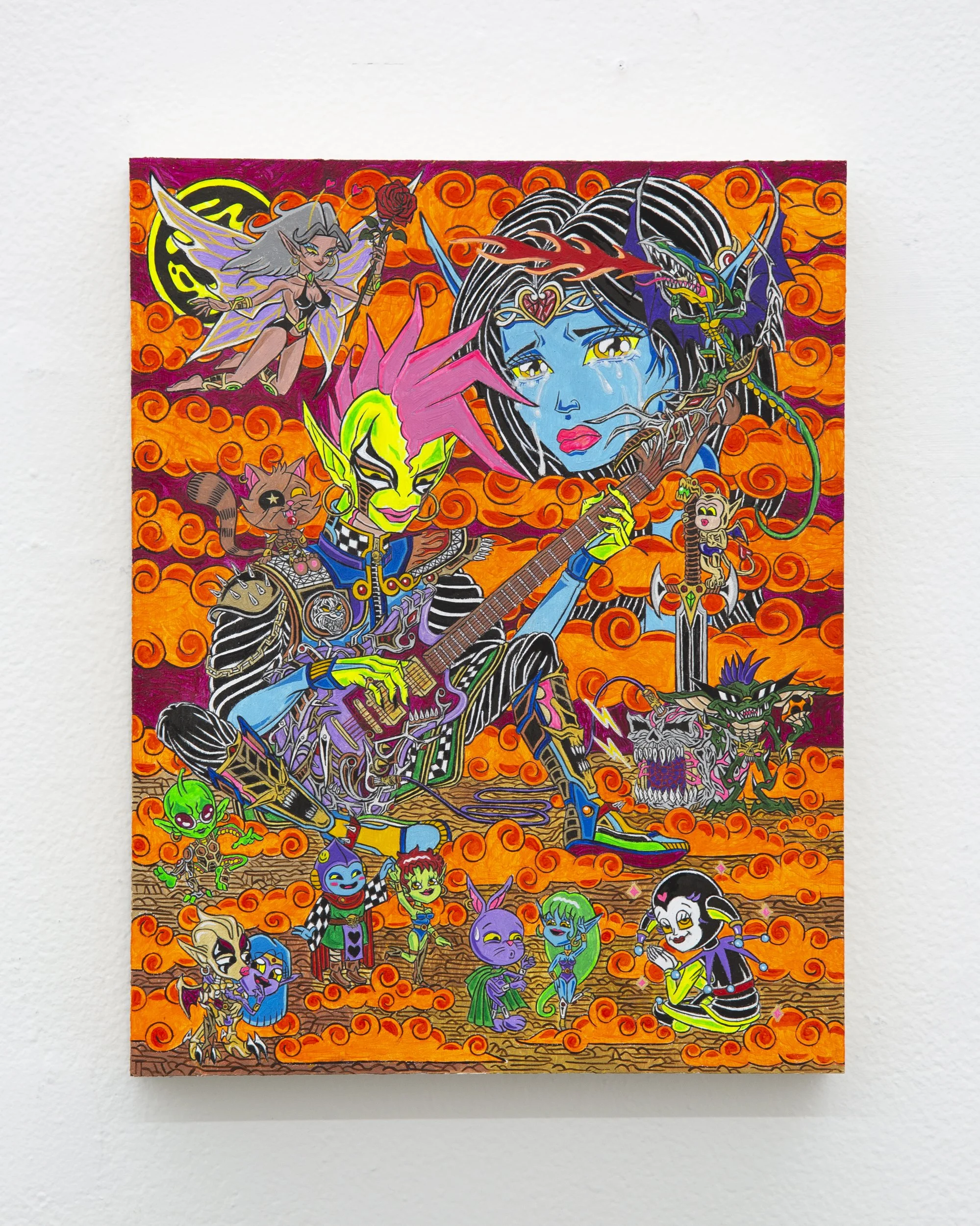 Jason Ramirez, Jazz Master, 2022, Acrylic on Wood Panel Painting: 12 x 16 x 2 in.