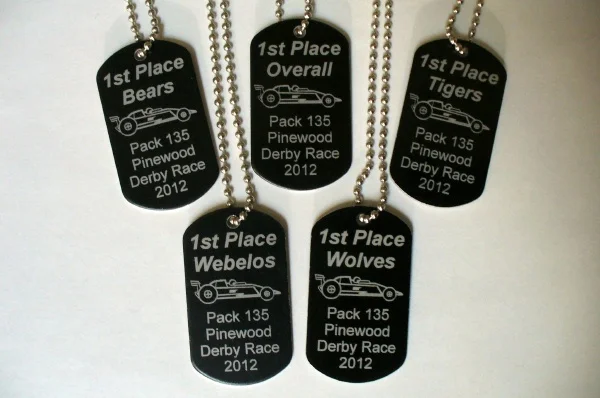 Boy Scout Awards on Anodized Dog Tags