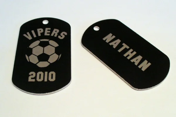 Individual Sport Award Engraved on Dog Tag