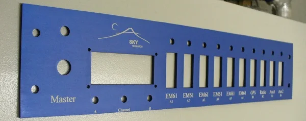 Laser Engraved Anodized Aluminum Panel