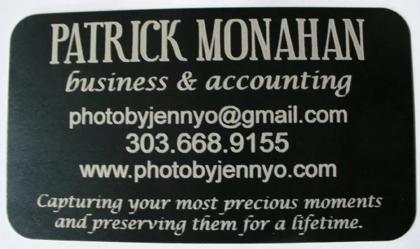 Laser Engraved Anodized Aluminum Business Card