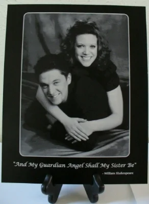 Photo and Quote Engraved on Anodized Aluminum
