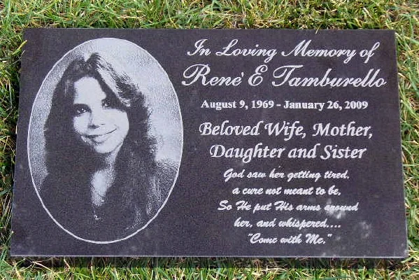 Photo Memorial Engraved On Black Granite