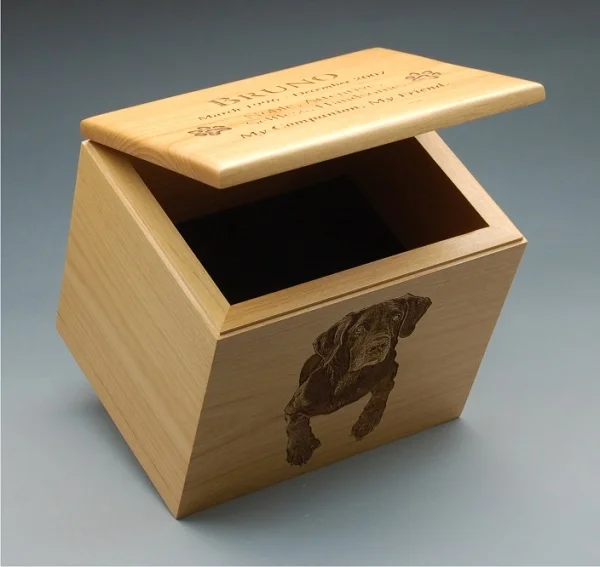 Laser Engravable Wooden Memory Box Urn