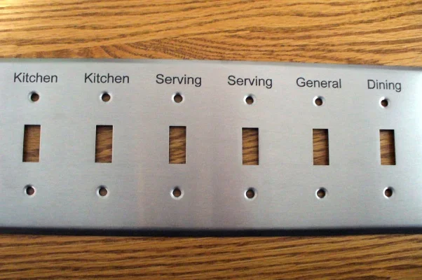 Laser Marked Stainless Steel Switch Plate