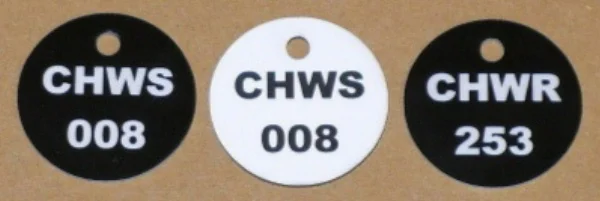 Laser Cut And Engraved Plastic Valve Tags