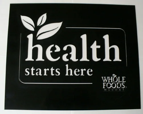 Logo Laser Cut ABS Black Plastic Stencil
