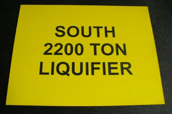 Laser Engraved Plastic Industrial Sign
