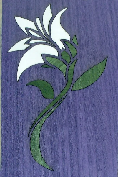 Laser Cut Veneer Inlayed On Laser Engraved Wood