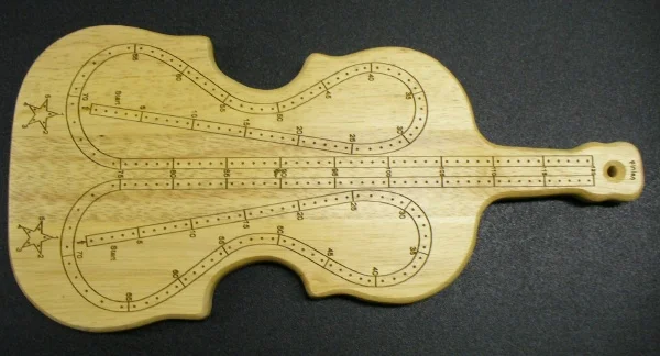 Custom Laser Engraved Wooden Cribbage Board