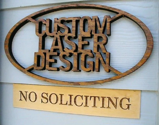 Laser Cut Sign And Engraved No Soliciting Sign