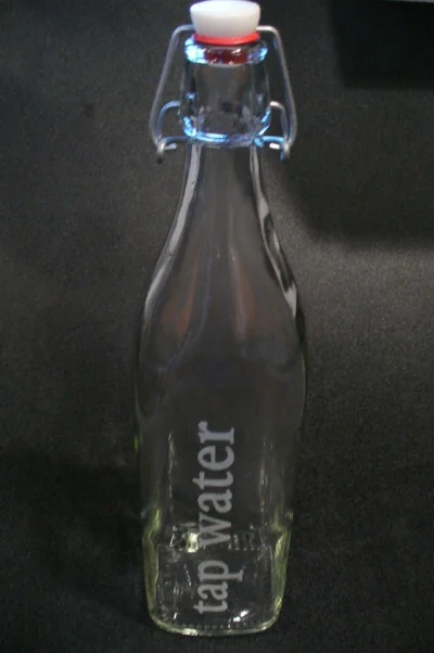 Laser Engraved Glass Water Bottle