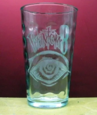 Company Logo Laser Engraved On Drinking Glass