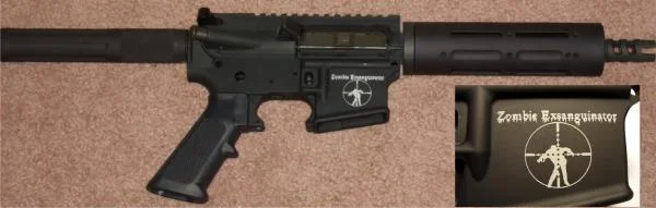 Custom Image Laser Engraved On AR-15