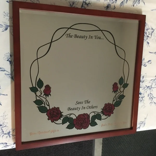 Laser Engraved And Spray Painted Mirror