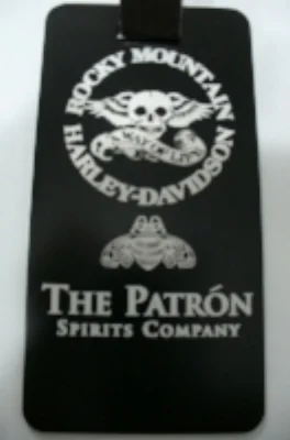 Logos Engraved on Anodized Luggage Tag