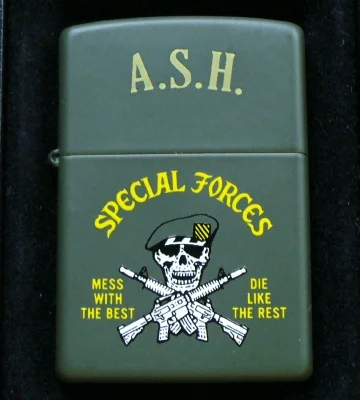 Initials Engraved on Special Forces Lighter
