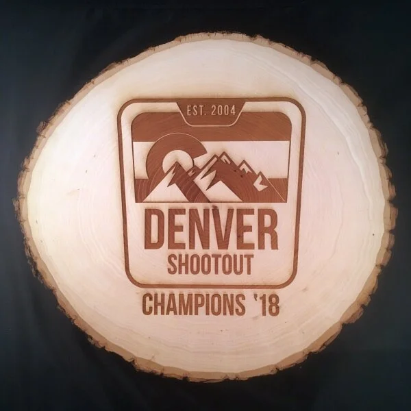 Award Engraved on Basswood Round