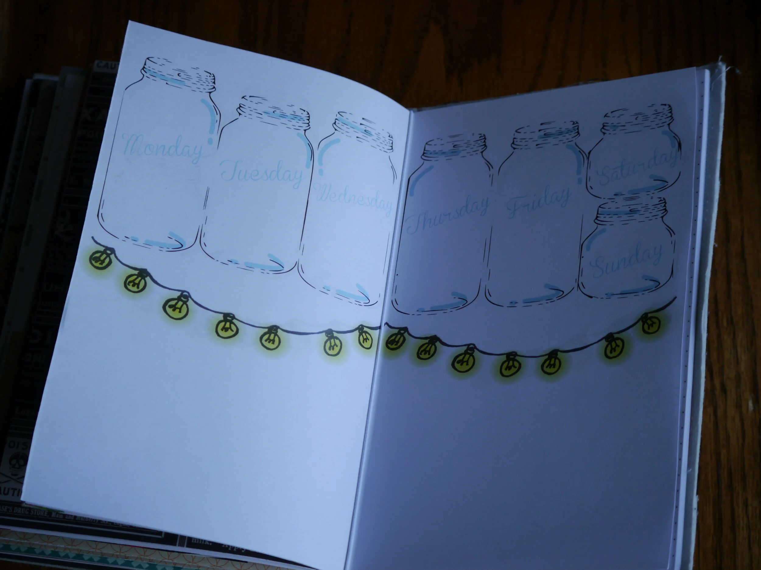 Weekly Mason Jar Layout