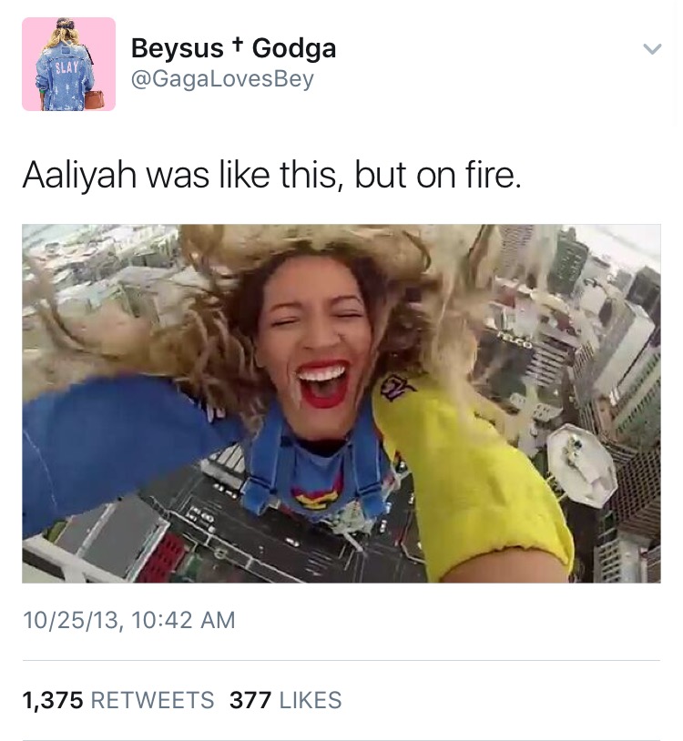 A twitter page dedicated to two artist joking about Aaliyah's death.