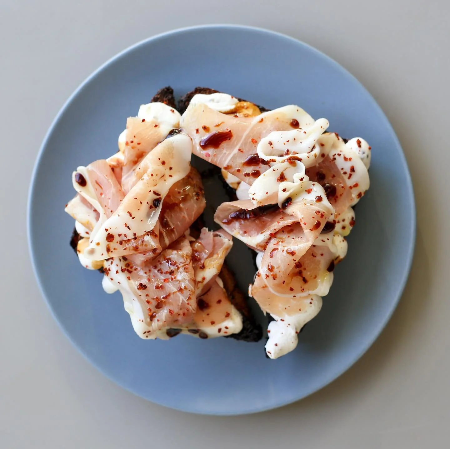 We are BACK after a much needed break. Happy hour is 5p to 6p! Come try this here sourdough fancy toast with some 2-for-1 glasses of wine 🍷